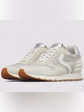 VOILE BLANCHE JULIA POWER Sneakers In Suede And Fabric in Light Gray